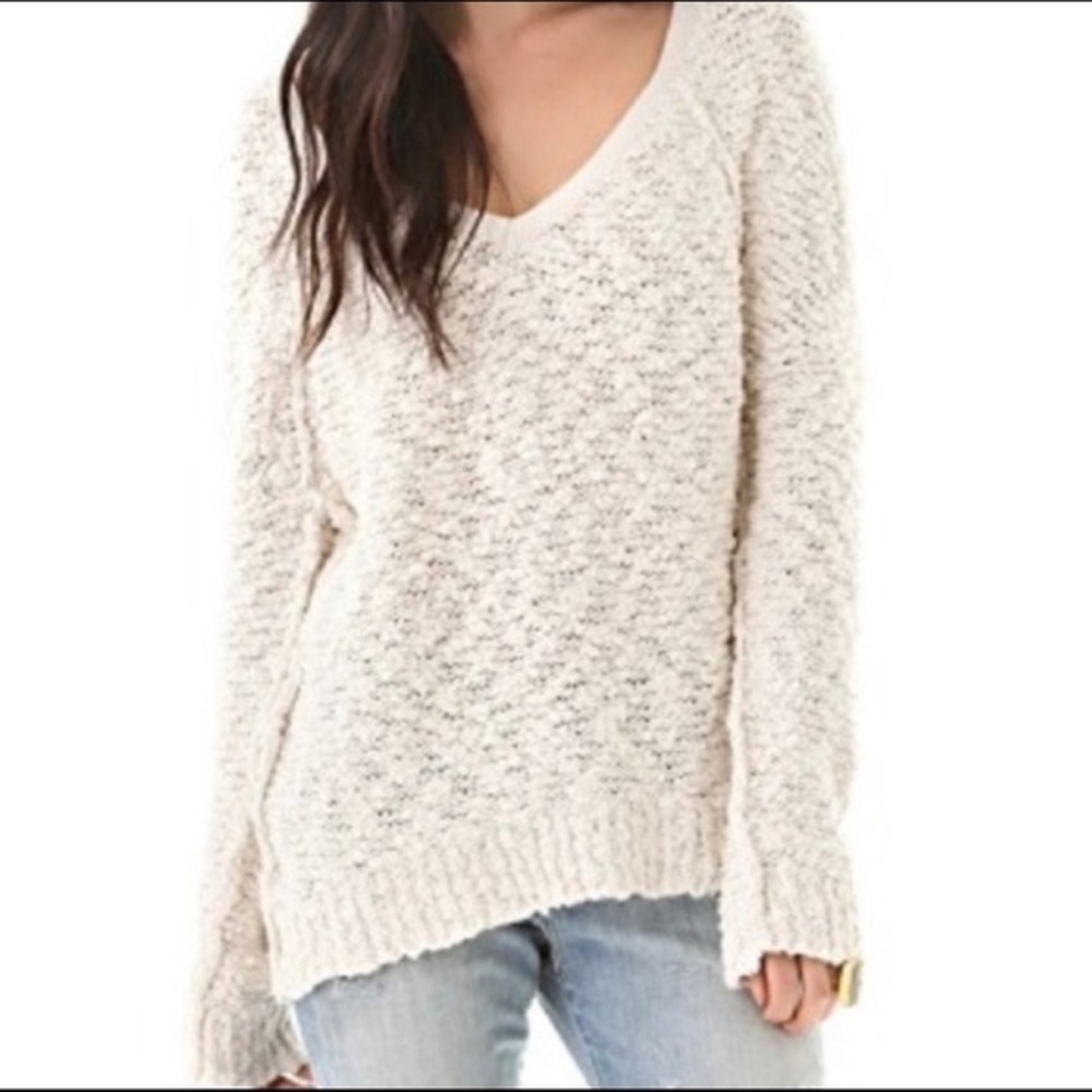 Free People Shaggy Bear Songbird Pullover Sweater - Picture 1 of 12